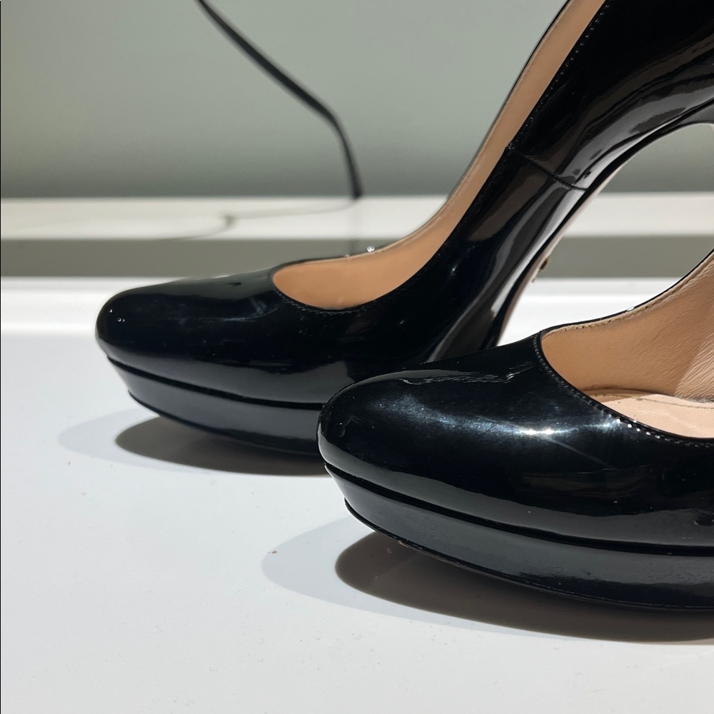 Prada Black Patent Leather Heels - image 3
